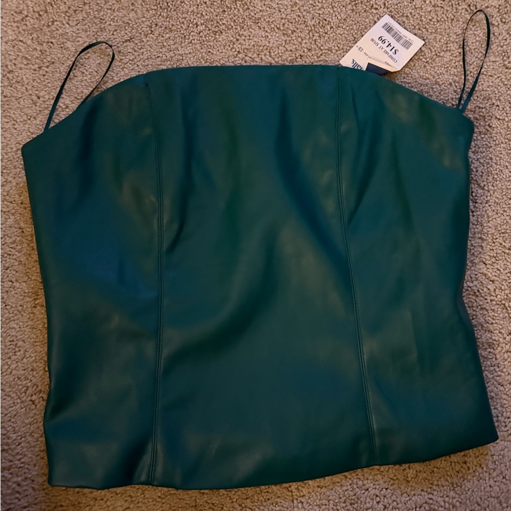 Green bustier top